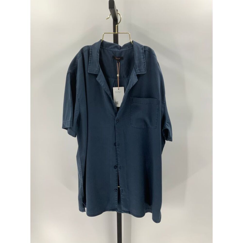 Quince Men's Vintage Wash Tencel Camp Shirt Blue L
